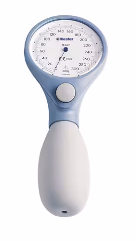 Tensiomètre manopoire ri-san® bleu avec brassard adulte désinfectable et étui de rangement