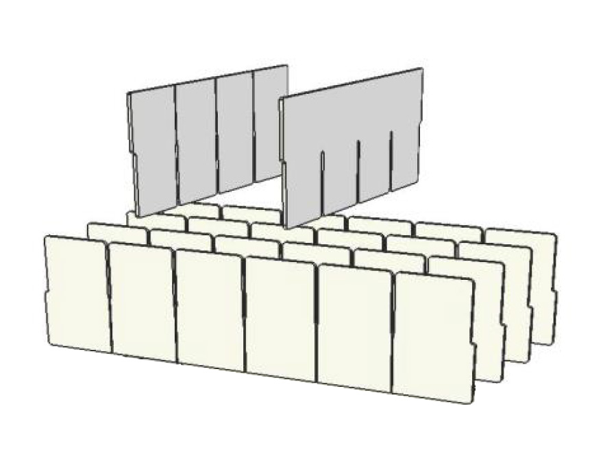 Kit de compartimentage - 12 cases