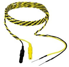 Paquet de 20 paires d électrodes aiguilles acier usage uniqu L13 mm D 0,40 mm (27 G).Montées sur paire de câbles tressés