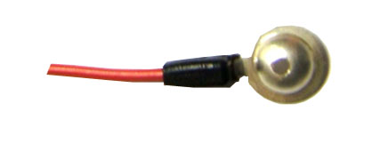 Electrode cupule percée en Ag et de diamètre 6 mm. Câble de longueur 90 cm avec fiche Touch Proof.