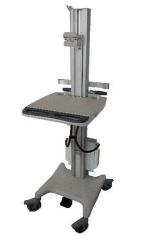 Chariot pour Ordinateu CPU COMPACT ou CPU PANEL sans support Clavier souris Kit complet Chariot à hauteur réglable avec