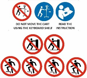 Kit d étiquettes à coller sur le chariot CAR PLUS.