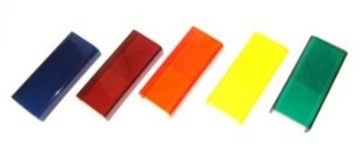 Ensemble de 5 filtres de couleurs : Bleu - Rouge - Orange