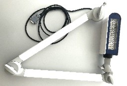 Stimulateur photique à LED composé d un bras pivotant.