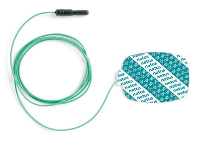 ÉLECTRODE DE TERRE ADHESIVE-L 2M-24/PK-40X50MM USAGE UNIQUE, AVEC FIL DE 2 M - 24/PK - FICHE 1,5MM TP