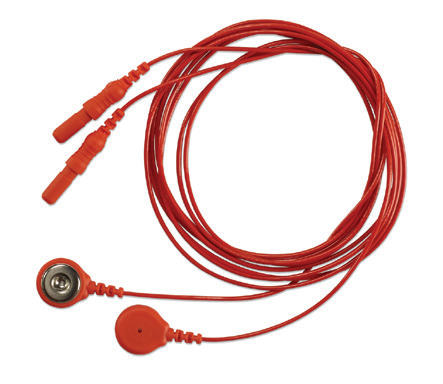 FIL BOUTON PRESSION-L 1M-ORANGE-2/PK 1M-ORANGE-2/PK REUTILISABLE - FICHE 1,5MM TP