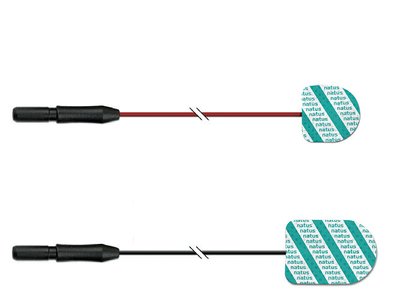 ELECTRODE ADHESIVE 20X25MM-1,2M-1,5MM TP 12/PK CONNECTEUR MALE 1,5MM TP 12/PK