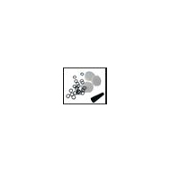 Kit de pouponnage contenant 100 disques coton, 100 anneaux en caoutchouc et un outil de fixation.
