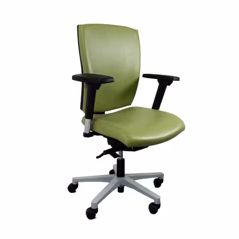 Fauteuil de bureau Rêva Plus - textile enduit - piétement gris alu- avec prestation