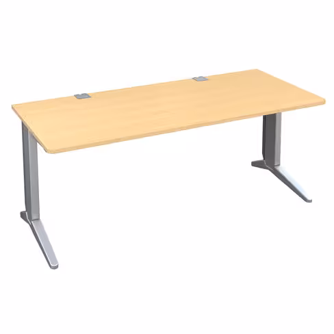 Bureau droit Fusion - l. 180 x pr. 80 cm - pieds C