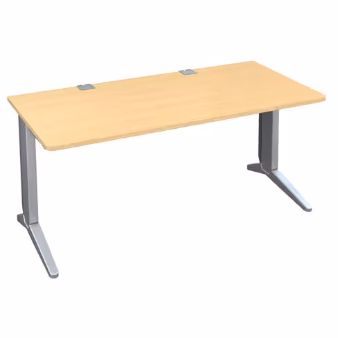 Bureau droit Fusion - l. 160 x pr. 80 cm - pieds C