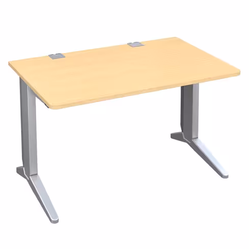 Bureau droit Fusion - l. 120 x pr. 80 cm - pieds C