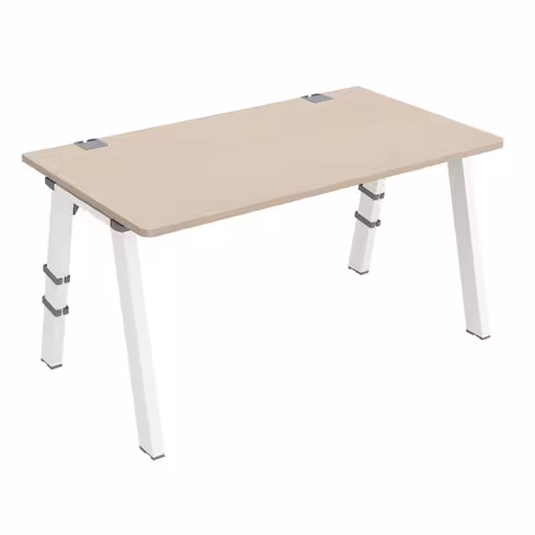 Bureau droit Fusion - l. 140 x pr. 80 cm - 4 pieds