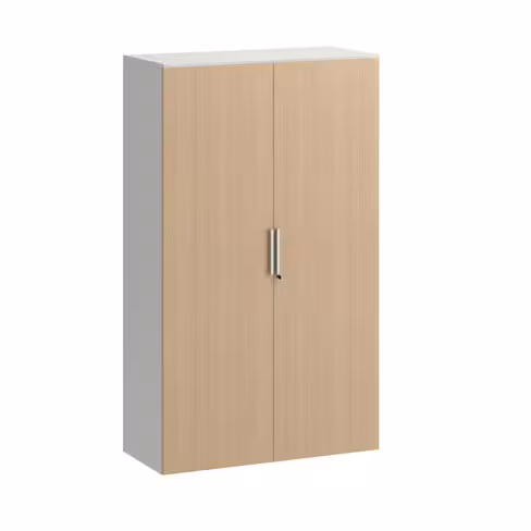 Armoire métallique mélaminé Fusion - h. 170 x l. 100 cm - 3 tablettes métal - portes battantes mélaminé