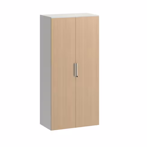 Armoire métallique mélaminé Fusion - h. 170 x l. 80 cm - 3 tablettes métal - portes battantes mélaminé