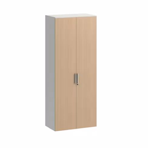 Vestiaire métallique mélaminé Fusion - h. 198 x l. 80 cm - demi-penderie - portes battantes mélaminé