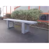 Banquette public Londura - lattes plastique recyclé - l. 180 cm - coloris standard