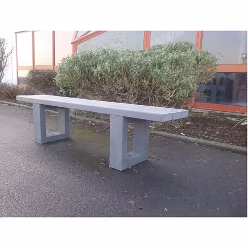 Banquette public Londura - lattes plastique recyclé - l. 180 cm - coloris standard
