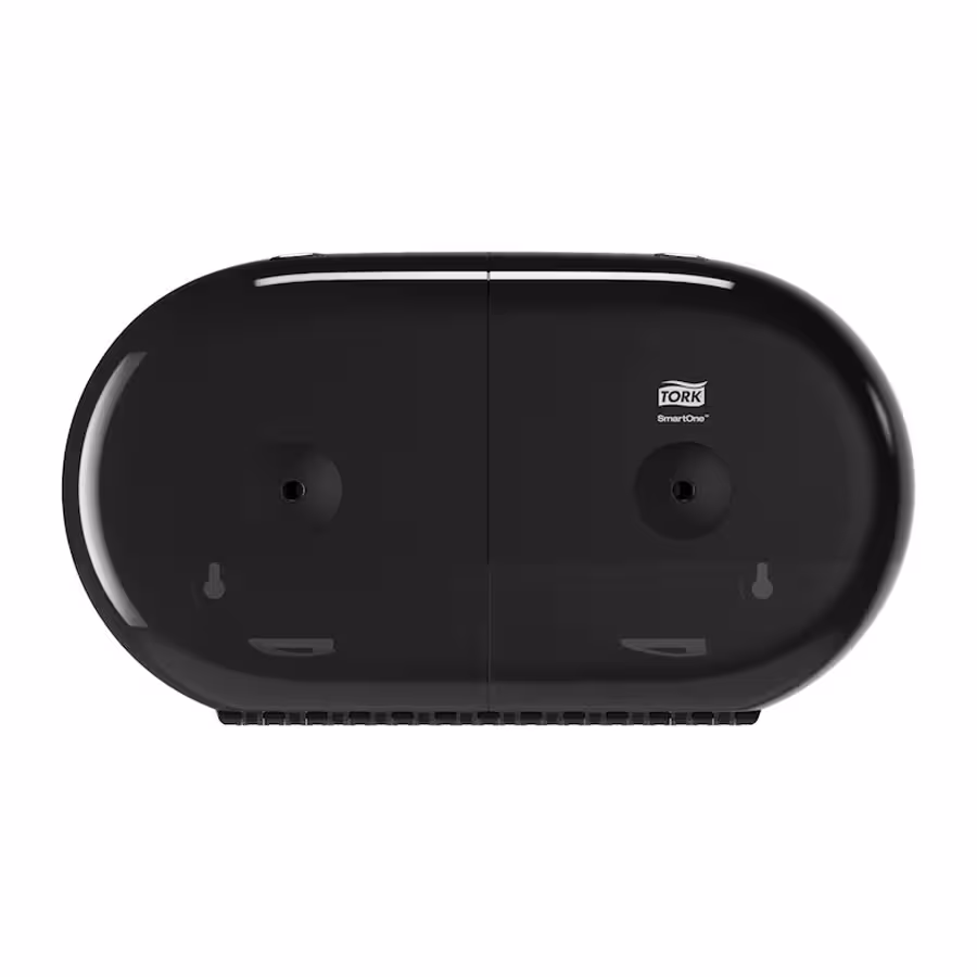 Distributeur papier toilette double SmartOne Mini - plastique noir