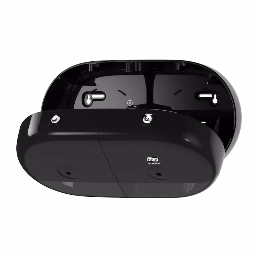 Distributeur papier toilette double SmartOne Mini - plastique noir