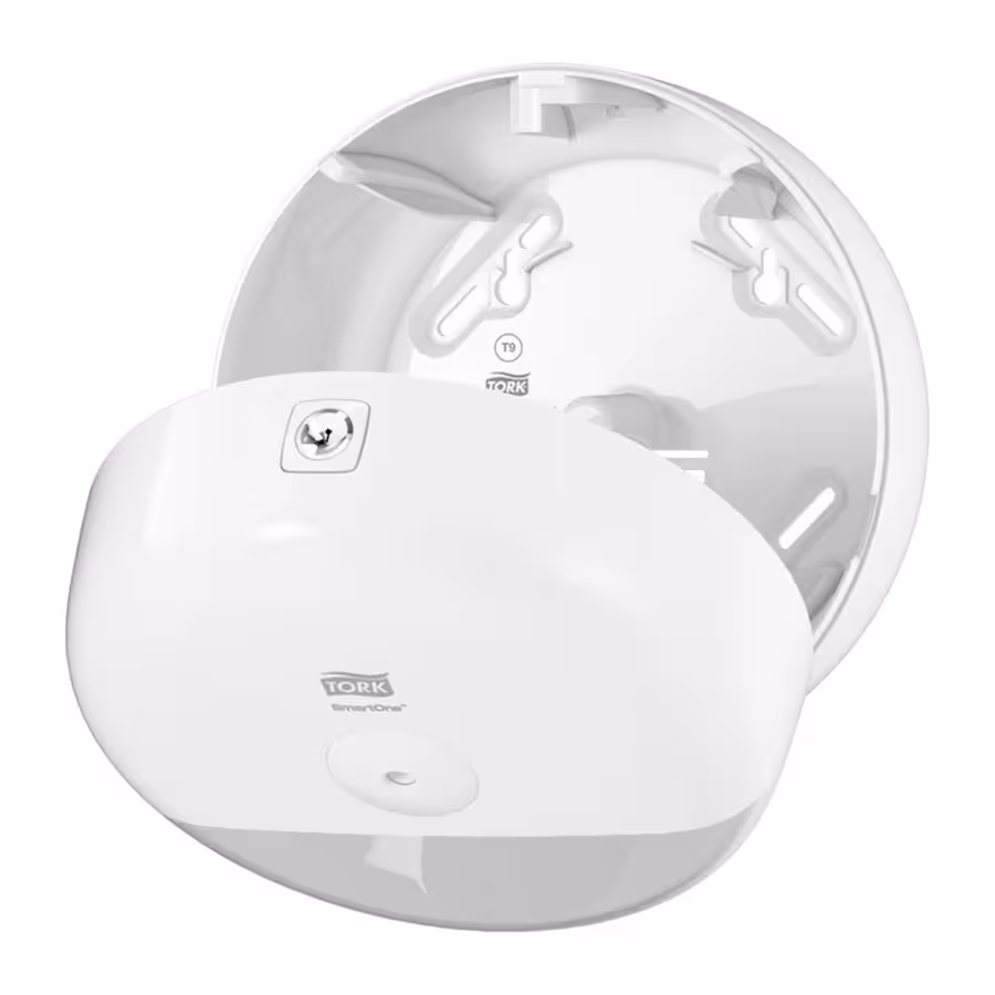 Distributeur papier toilette feuille à feuille SmartOne Mini - polycarbonate blanc