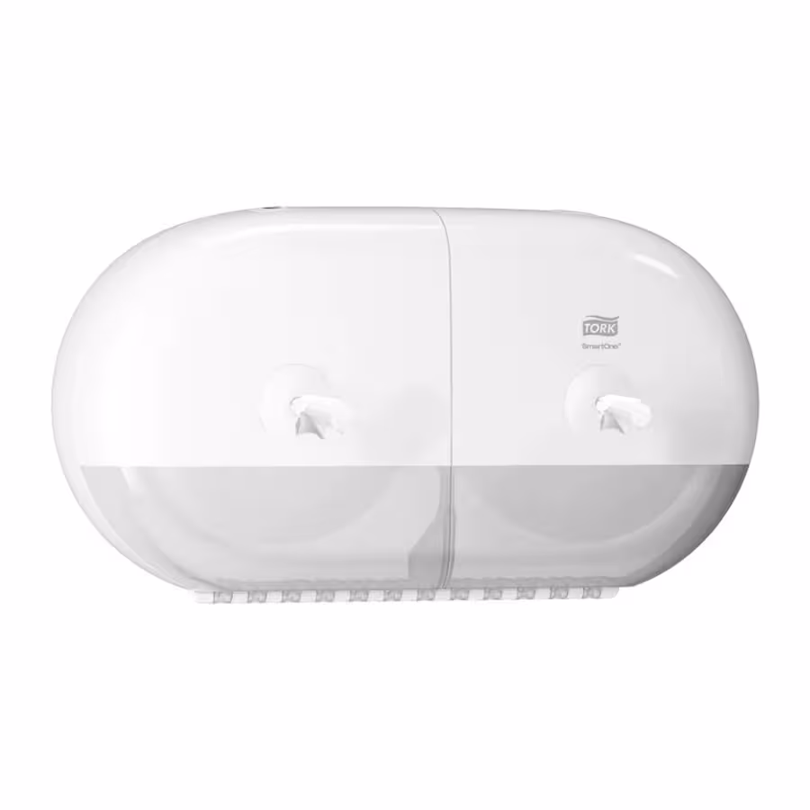 Distributeur papier toilette double SmartOne Mini - polycarbonate blanc