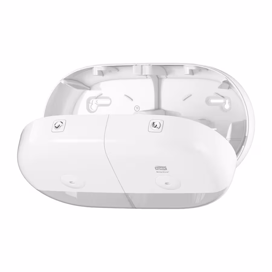 Distributeur papier toilette double SmartOne Mini - polycarbonate blanc