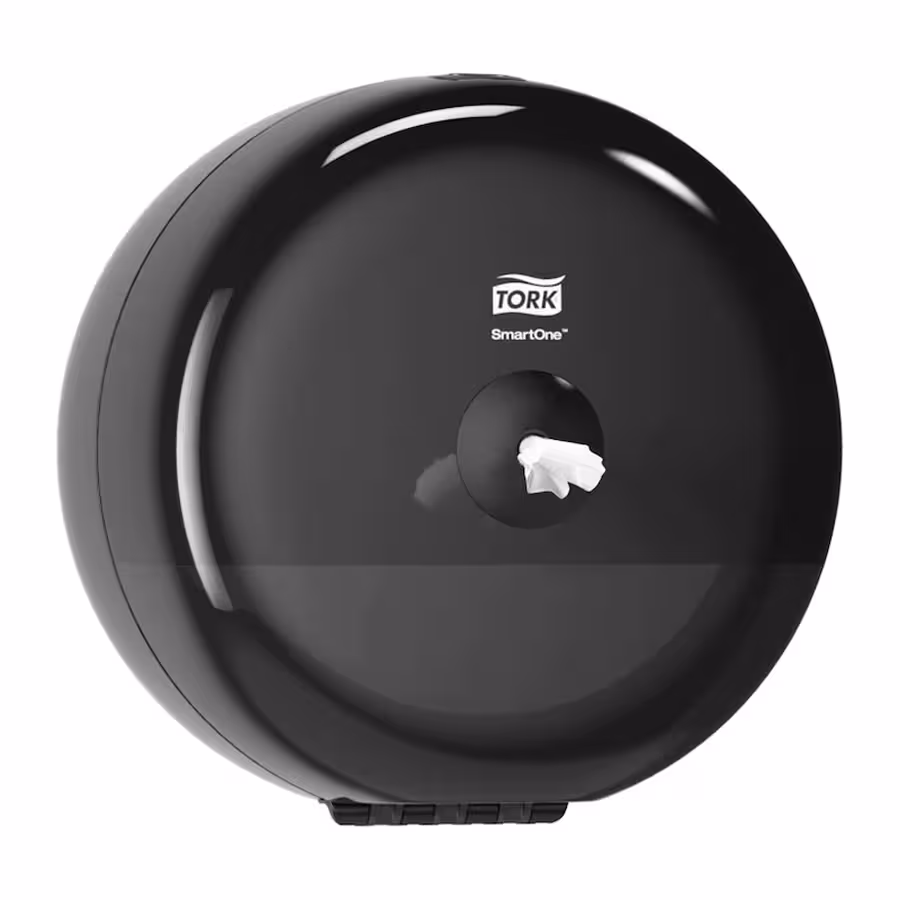 Distributeur papier toilette feuille à feuille SmartOne Mini - plastique noir