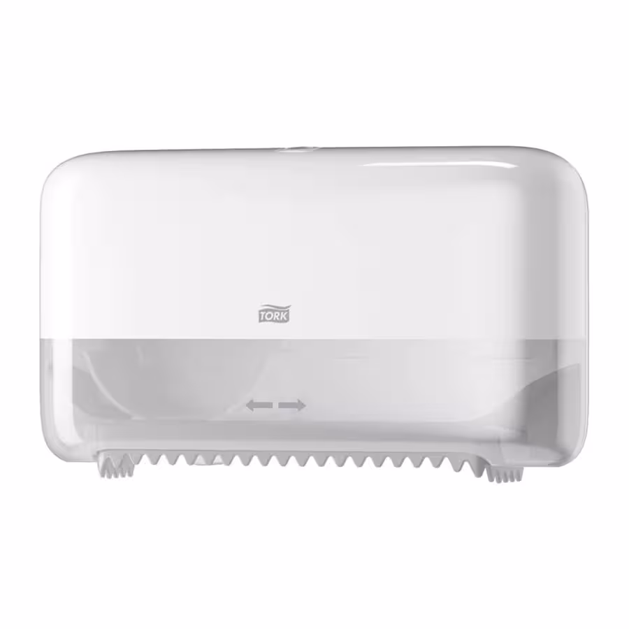 Distributeur papier toilette Mid-size - plastique blanc
