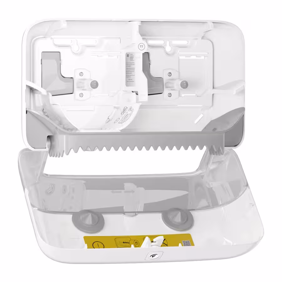 Distributeur papier toilette Mid-size - plastique blanc