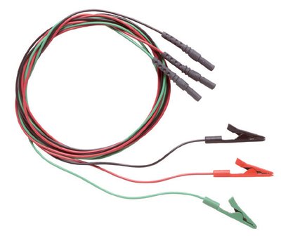CABLE PINCE CROCO-L 1,25M (R/N)-1,5MM TP-2/PK CONNECTEUR 1,5MM TP