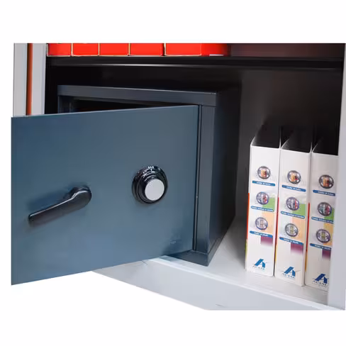 Armoire forte basse - classe B - 1 porte - 55 l - serrure mécanique à combinaison à brouillage automatique