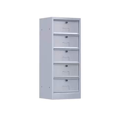 Classeur à clapets - 5 cases avec serrure
