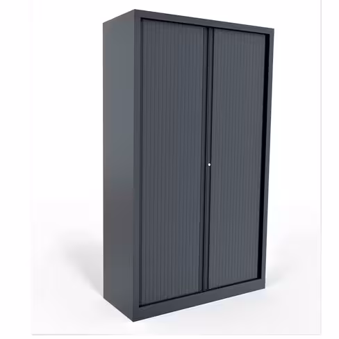 Armoire métallique Etic - h. 198 x l. 120 cm - 4 tablettes - unicolore - fermeture rideaux