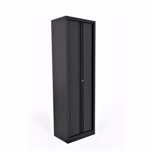 Armoire métallique Etic - h. 198 x l. 60 cm - 4 tablettes - unicolore - fermeture rideaux