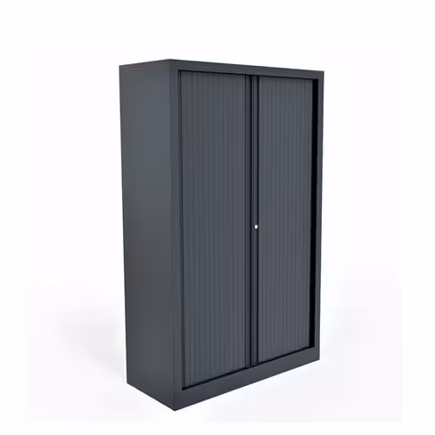 Armoire métallique Etic - h. 161 x l. 100 cm - 3 tablettes - unicolore - fermeture rideaux