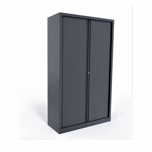 Armoire métallique Etic - h. 198 x l. 120 cm - 1/2 penderie - unicolore - fermeture rideaux