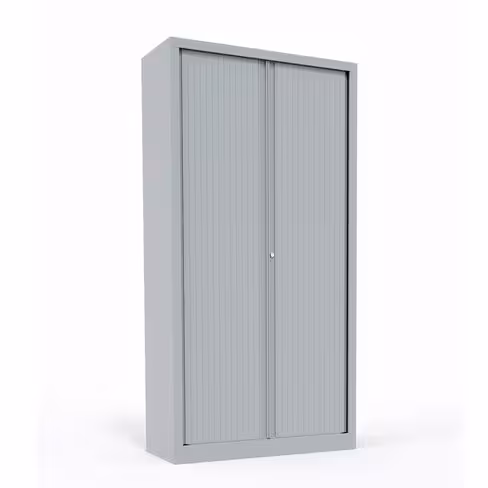 Armoire métallique Etic - h. 198 x l. 100 cm - 1/2 penderie - unicolore - fermeture rideaux