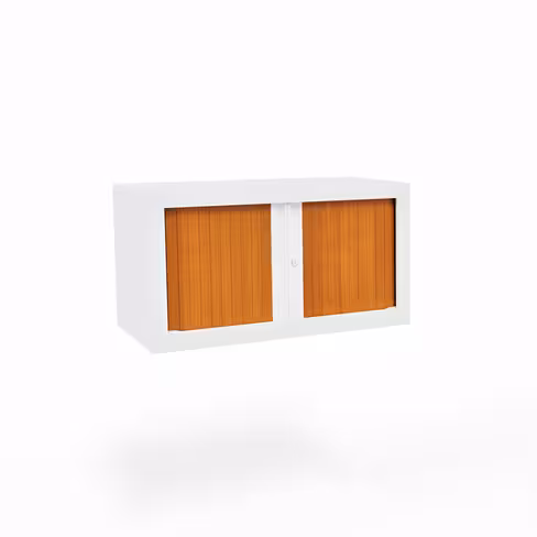 Rehausse métallique Etic - h. 44 x l. 80 cm - décor bois - fermeture rideaux