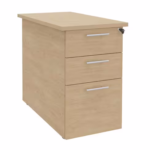 Caisson hauteur bureau Majesty - 2 tiroirs plats + 1 tiroir dossiers suspendus - pr. 80 cm
