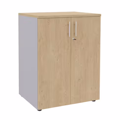 Armoire mélaminé Majesty - h. 102 x l. 80 cm - 2 tablettes métal - portes battantes