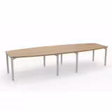 Table de réunion tonneau 12 places Alliance - 350 x 120 cm - piétement époxy - plateau mélaminé