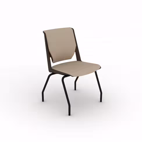 Chaise 4 pieds Véry - tissu - piétement époxy