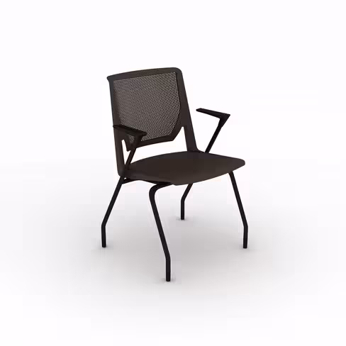 Fauteuil 4 pieds Véry - polypropylène - piétement époxy