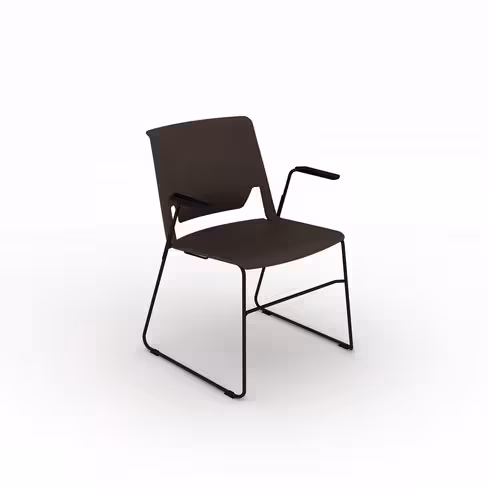 Fauteuil traineau Véry - polypropylène - piétement époxy