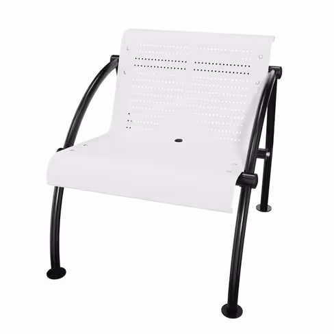 Chauffeuse avec accoudoirs Crick - métal - piétement époxy