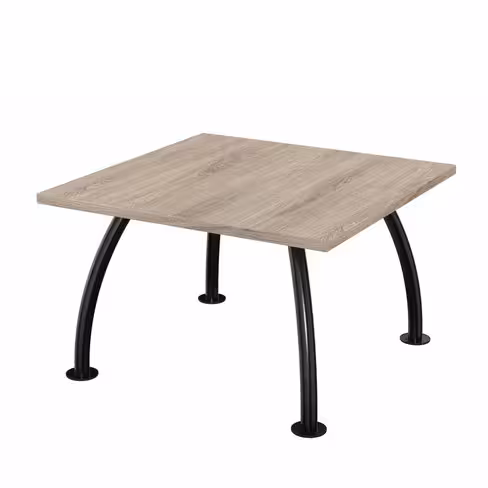 Table basse carrée Crick - 60 x 60 cm - piétement époxy - plateau mélaminé