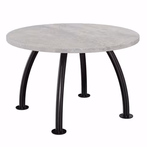 Table basse ronde Crick - Ø 60 cm - piétement époxy - plateau mélaminé