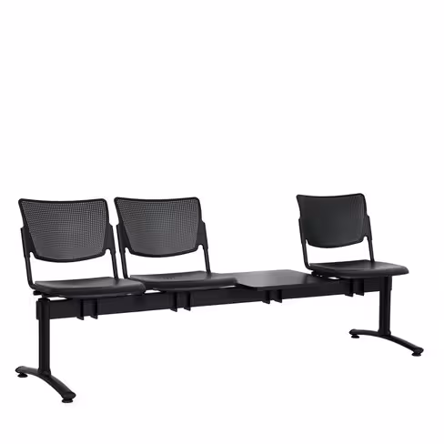 Siège sur poutre 3 places Watt - polypropylène - avec 1 tablette