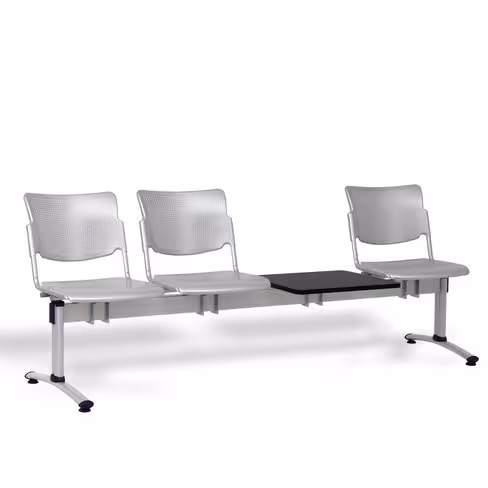 Siège sur poutre 3 places Watt - métal - avec 1 tablette